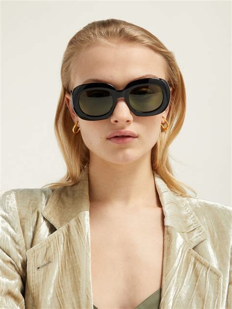 Oversized Round Acetate Sunglasses Celine Eyewear Sunglasses