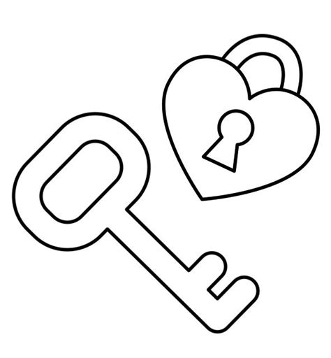 Lock And Key Coloring Pages Coloring Pages