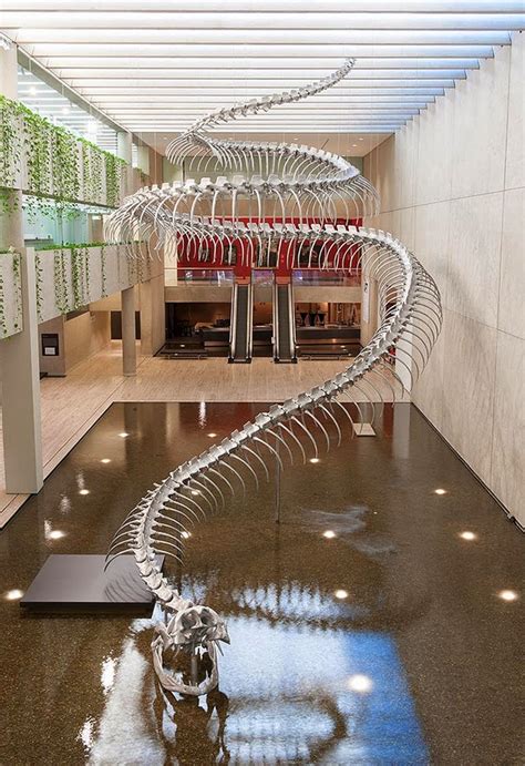 Simply Creative Giant Snake Skeleton Sculptures By Huang Yong Ping