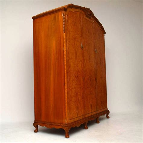 Antique Three Door Burr Walnut Wardrobe Marylebone Antiques