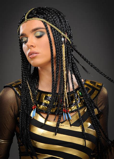 Womens Deluxe Black Braided Cleopatra Wig [st7174] Struts Party Superstore