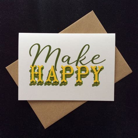 Make Happy Greeting Card For Crafters Makers Knitters Etsy Uk