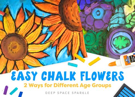 Chalk Flowers Art Project 2 Ways Deep Space Sparkle