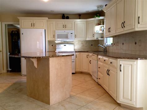 Glazed Kitchen Cabinets With Faux Finish Island By Divine Arteror