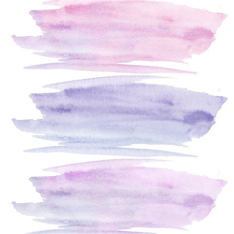 Paint Brush Stroke Clipart Purple Blue Watercolor Abstract Etsy