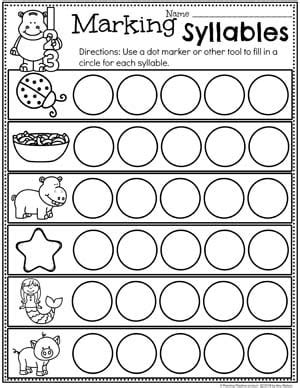 Syllables Worksheets - Planning Playtime