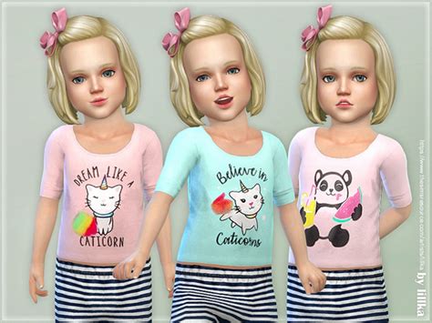 Comfy Shirt For Toddler Girls By Lillka At Tsr Sims 4 Updates