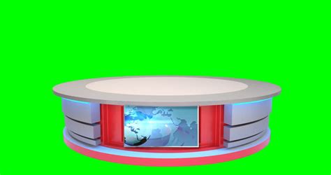 4k Isolated News Desk For Stock Footage Video 100