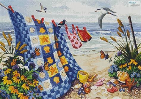 Artecy Cross Stitch Seaside Summer Cross Stitch Pattern To Print