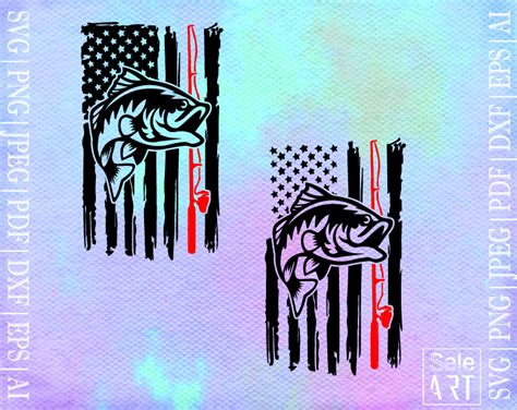 Free Fishing Distressed American Usa Flag Svg Free Svg With Seleart