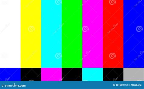 Television Color Test Pattern Vector Illustration