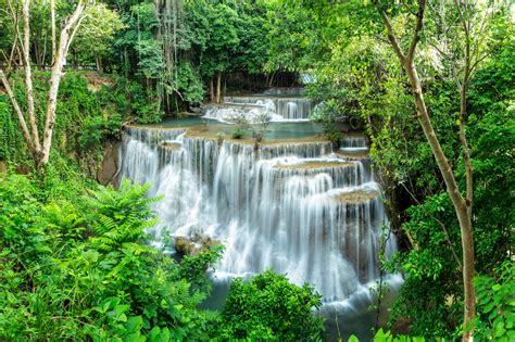 Обои Huai Mae Kamin Waterfall Водопад от Photomonstr картинки от Fonwall