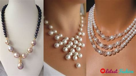 Unique Pearl Necklace Designs Simple Pearl Jewellery Ideas For