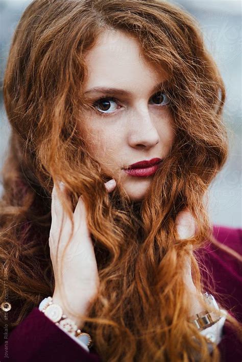 Beautiful Young Woman With Freckles And Ginger Hair By Stocksy Contributor Jovana Rikalo