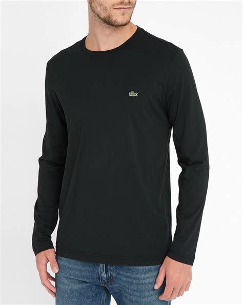 Lacoste Black Long Sleeve T Shirt In Black For Men Lyst