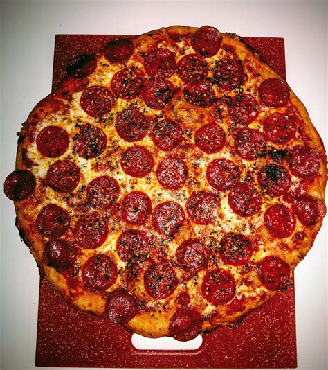 Homemade Pepperoni Pizza Food