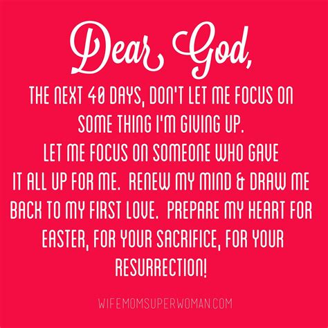 The third prayer is for adults to say and is a reflection on god's love, life, hope and truth which celebrates the moment christ rose from the grave. A Lenten (Lent) prayer... May we focus on the ONE & not the THING. Easter | Prayers, Lent ...