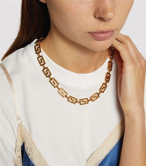 Versace Tribute Greca Chain Choker Necklace In Metallic Lyst