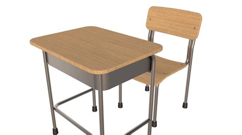 School Desk Collection 3d Model Cgtrader