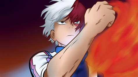 Desktop Wallpaper Anime Boy Confident Shoto Todoroki Hd Image Picture Background B3d213