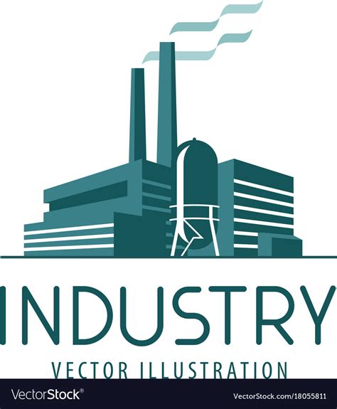 Industry Logo Or Icon Factory Industrial Vector Image