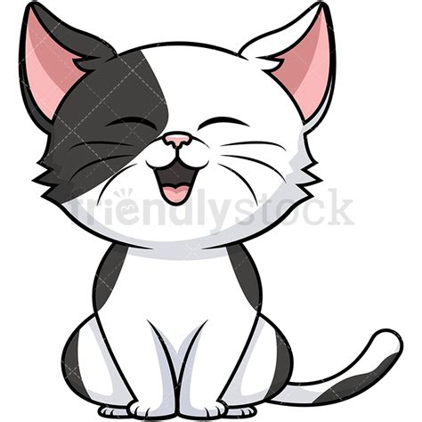 Cute Cat Cartoon Vector Clipart Friendlystock