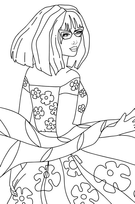 Antistress Girl Woman Coloring Pages For Adults Print And Online