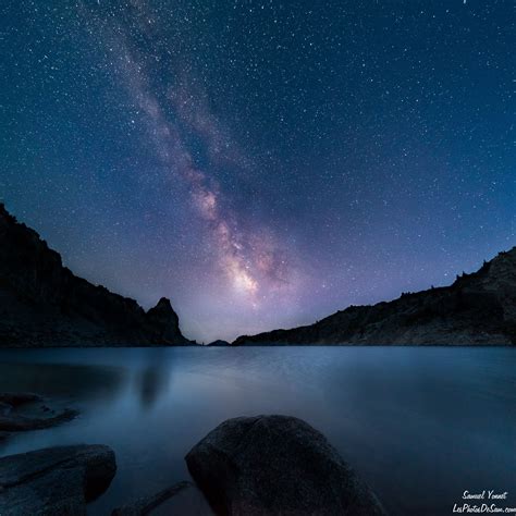 Lac Negre Mercantour Null Starry Night Beautiful Nature Starry