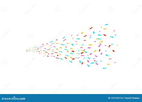 Colorful Bright Confetti Isolated On White Background Festive Vector