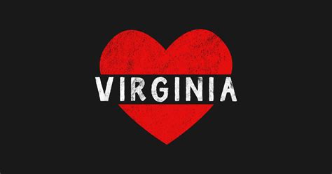 I Love Virginia Usa State Retro Vintage Heart T Virginia Kids T