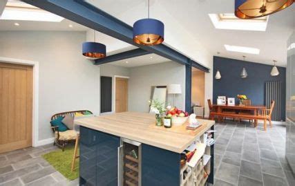 Types of molding for cabinets: Kitchen blue island colour 38 Ideas | Kitchen construction ...