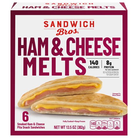 Save On Sandwich Bros Pita Snack Sandwiches Ham And Cheese Melts 6 Ct