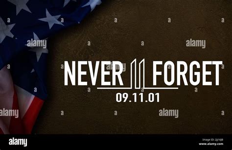 Patriot Day Typographic Emblem 9 11 Logo We Will Never Forget