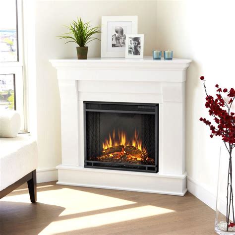 Real Flame Chateau 41 In Corner Electric Fireplace In White 5950e W