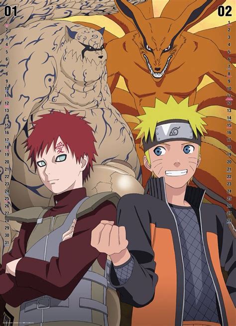 Naruto Gaara Kurama And Shukaku Naruto Shippuden Naruto Anime