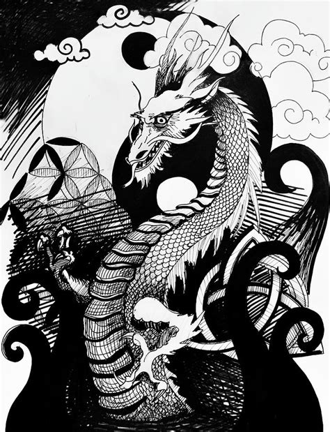 Dragon Drawing Painting By Stephen Humphries Pixels