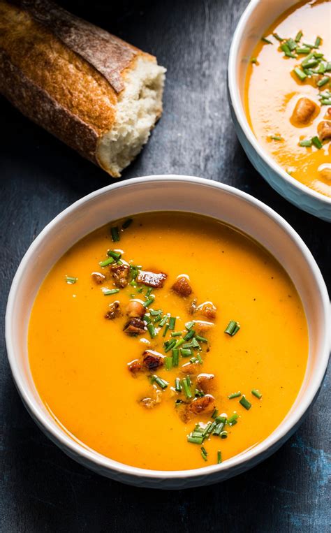 Butternut Squash And Red Pepper Soup Cooks Country Recipe