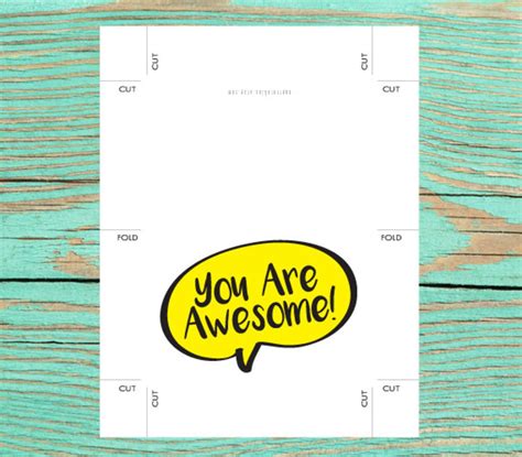 You Are Awesome Printable Card Instant Download Greeting Etsy