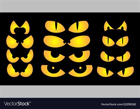Halloween Scary Eyes Design Isolated Royalty Free Vector
