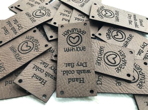 Handmade With Love Tags Sewing Tags Made With Love Labels Etsy In