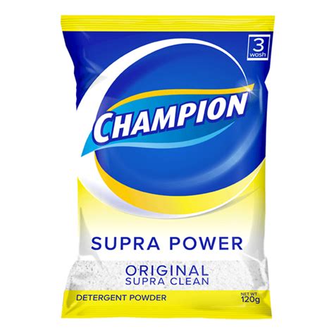 Champion Detergent Powder Supra Power Original Supra Clean 120g Imart