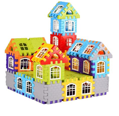 Buy Dhyanexa 72 Pcs Mega Jumbo Happy Home House Building Blocks With Attractive Windows And