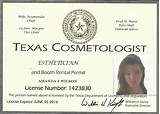 Photos of Texas Cosmetology Salon License