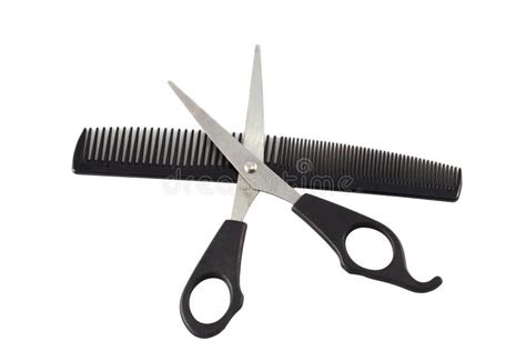 Set Of Combs And Scissors Hairstyle Accessories Stock Image Image Of
