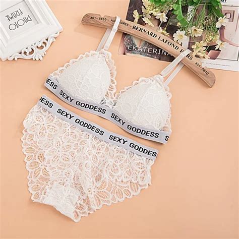 2018 New Brand White Underwear Women Sexy Seamless Lace Bra Sets