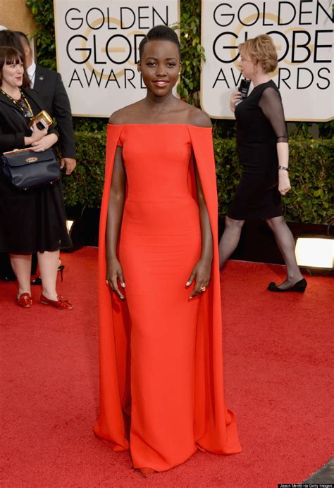 Lupita Nyongo Golden Globes 2014 12 Years A Slave Star Rocks A Cape