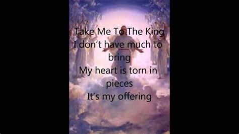 Whether you don't feel like it or you get the feeling take me to work, none of it matters. Tamela Mann Take Me To The King Lyrics - YouTube