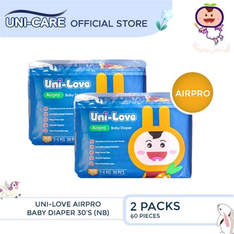 Unilove Airpro Baby Diaper 30s Newborn Pack Of 2 Shopee Philippines
