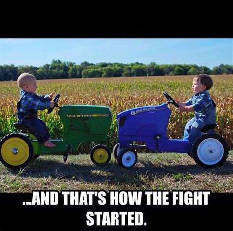 the age old debate which tractor is best the problems of farmers farm farmlife funny