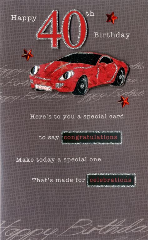 They say the forties are the new thirties! 40th Male Happy Birthday Greeting Card | Cards | Love Kates